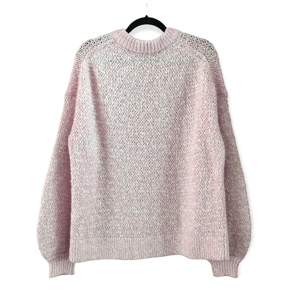 Madewell Baez Pullover Crewneck Sweater Pink Wool Alpaca Blend Size Medium - Picture 3 of 6